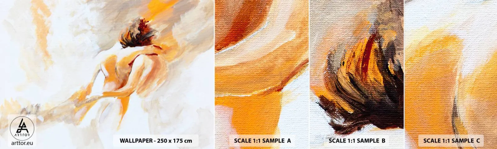 Fototapeta Próbka Samoprzylepna Deluxe Sticker - W niebie bliskości - Sztuka, Zakochana Para, Miłość - 100x30 cm