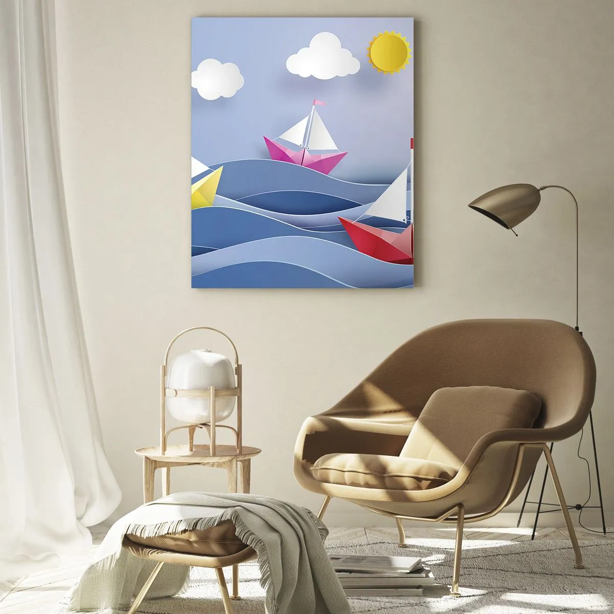 Obraz na szkle - Ach, jak przyjemnie kołysać się wśród fal - 50x70cm - Ach, jak przyjemnie kołysać się wśród fal - Nowoczesna dekoracja ścienna do salonu, kuchni i sypialni ARTTOR