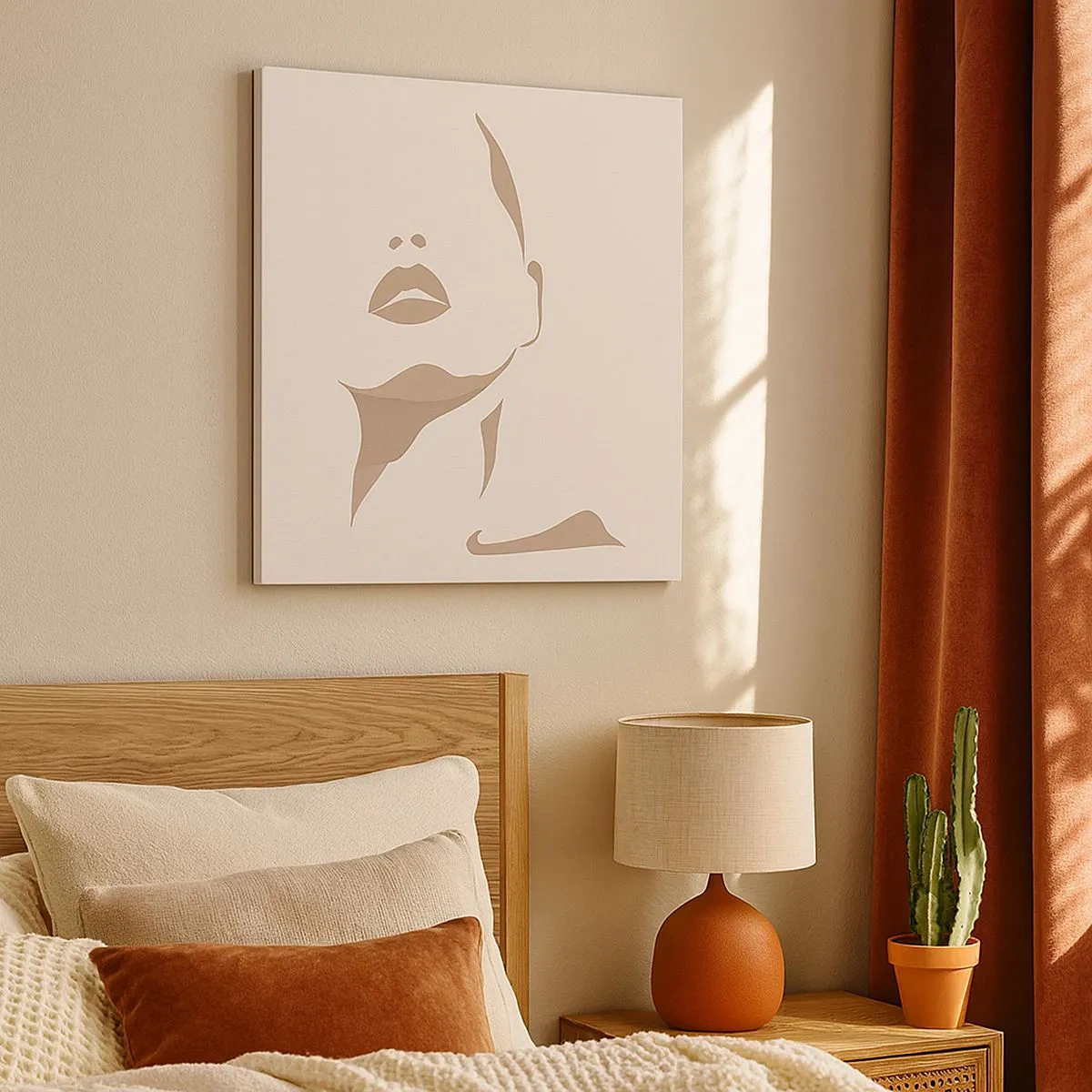 Obraz na płótnie - Stworzona ze światła i cienia - 30x30 cm