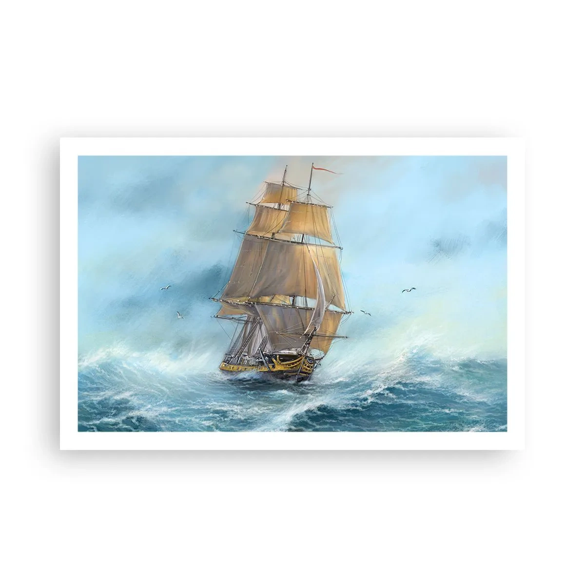 Plakat - Mknący po falach - 91x61 cm