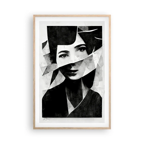 Plakat w ramie jasny dąb - Naprawdę jaka jesteś… - 61x91 cm