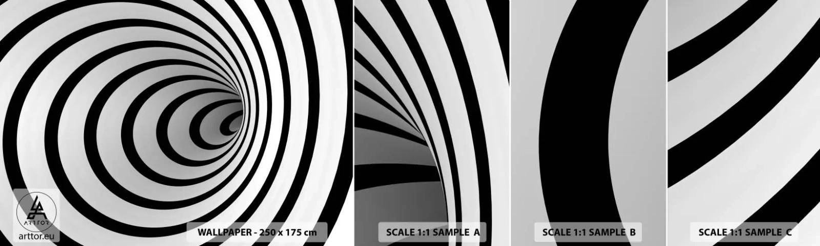 Fototapeta Próbka Standard Eco - Też nie możesz się oprzec? - Abstrakcja, 3D, Wir - 100x30 cm