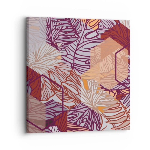 Obraz na płótnie - Związek niemozliwy geometrii i natury - 30x30 cm