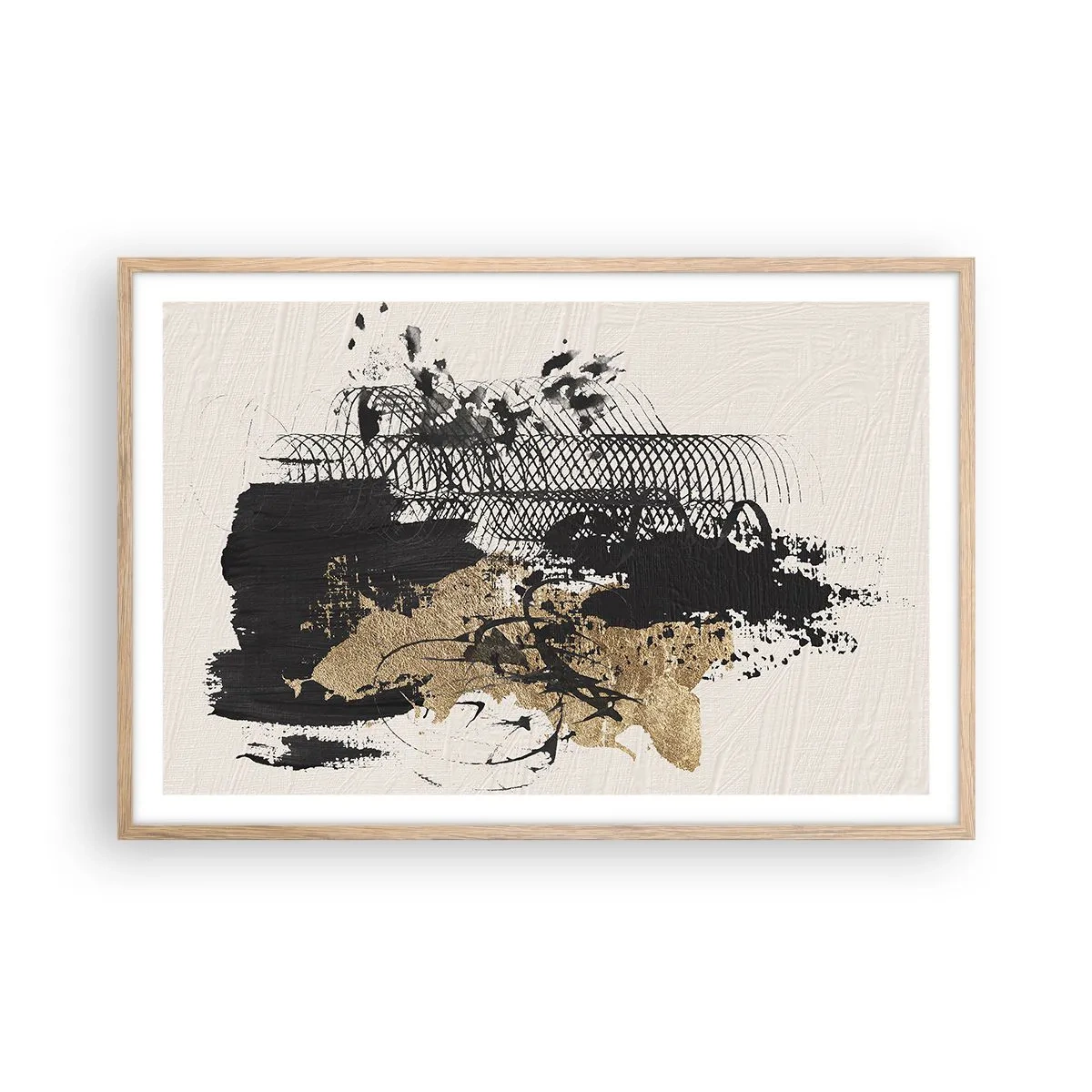 Plakat w ramie jasny dąb - Kompozycja z pasją - 91x61 cm