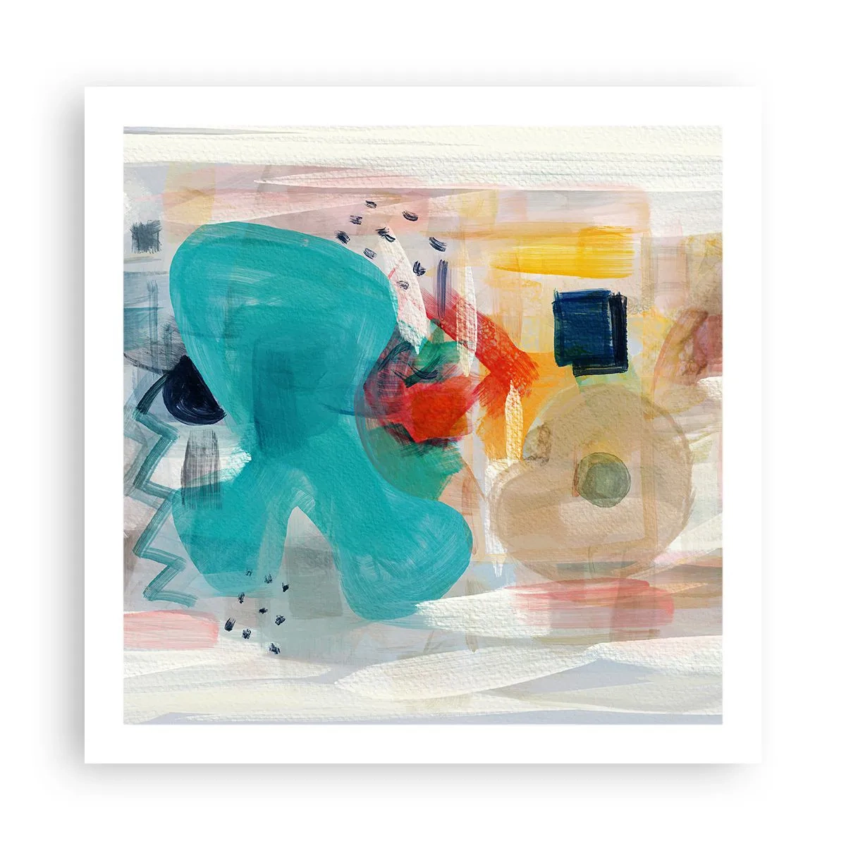 Plakat - Kolorowa gra - 60x60 cm