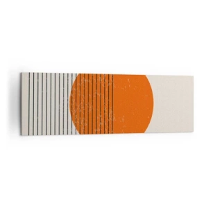 Obraz na płótnie - Minimalistyczne słońce z geometrycznymi liniami - 160x50cm - Zawsze słońce - Nowoczesna dekoracja ścienna do salonu i sypialni ARTTOR