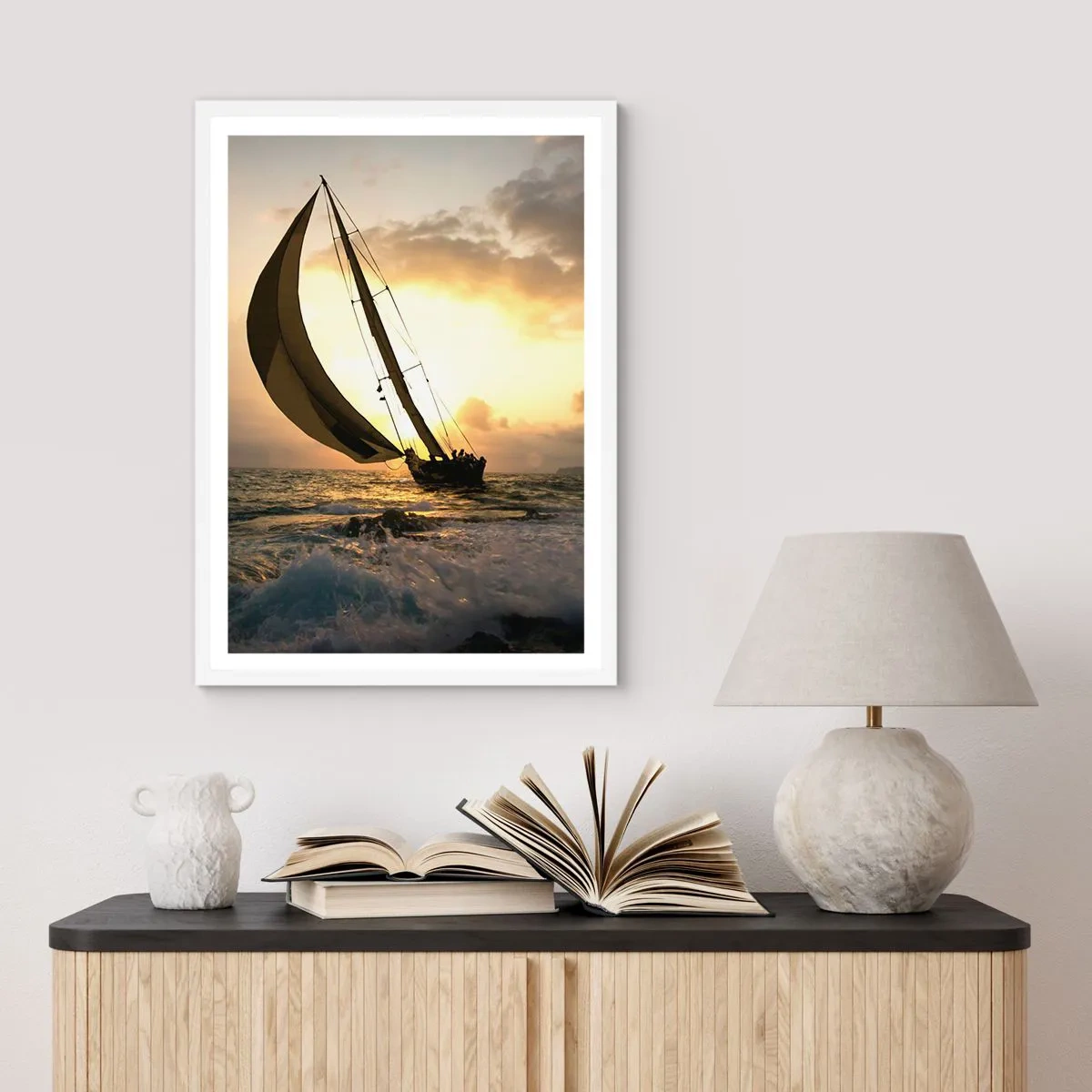 Plakat w białej ramie - Z wiatrem i pod wiatr - 61x91 cm