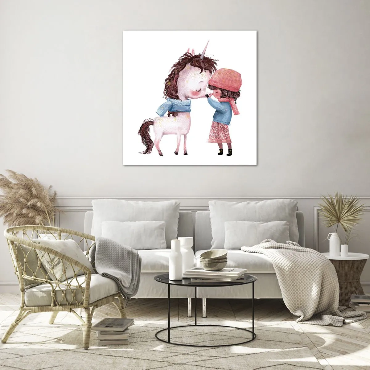 Obraz na szkle - Zimowa opowieść - 40x40 cm