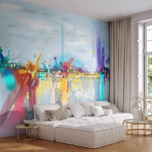 Fototapeta Samoprzylepna Deluxe Sticker - Most radości nad rzeką życia - Abstrakcja, Sztuka, Surrealizm - 100x70 cm