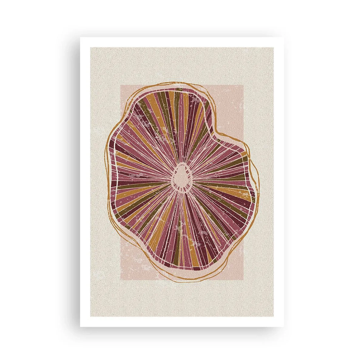Plakat - Abstrakcja promienista - 70x100 cm
