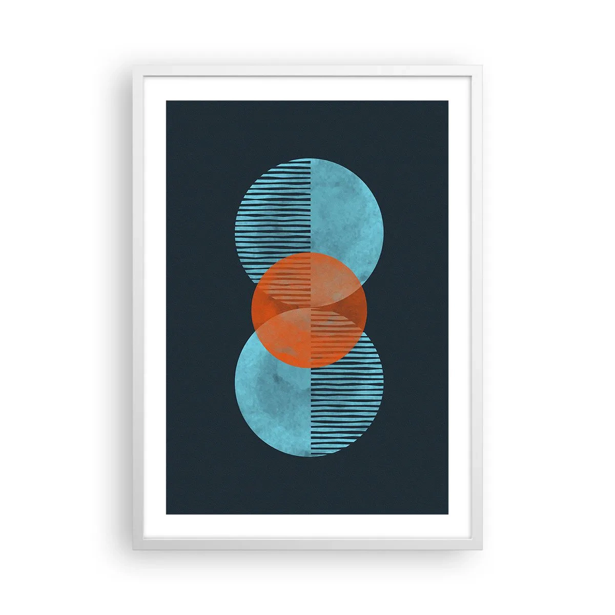 Plakat w białej ramie - Kompozycja symetryczna - 50x70 cm