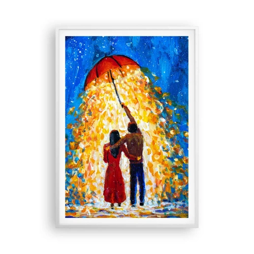 Plakat w białej ramie - Magia deszczowego wieczoru? - 70x100 cm