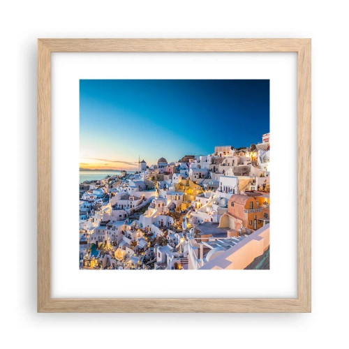 Plakat w ramie jasny dąb - Esencja greckości - 30x30 cm