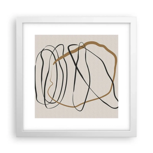 Plakat w białej ramie - Kompozycja – taniec opętaniec - 30x30 cm
