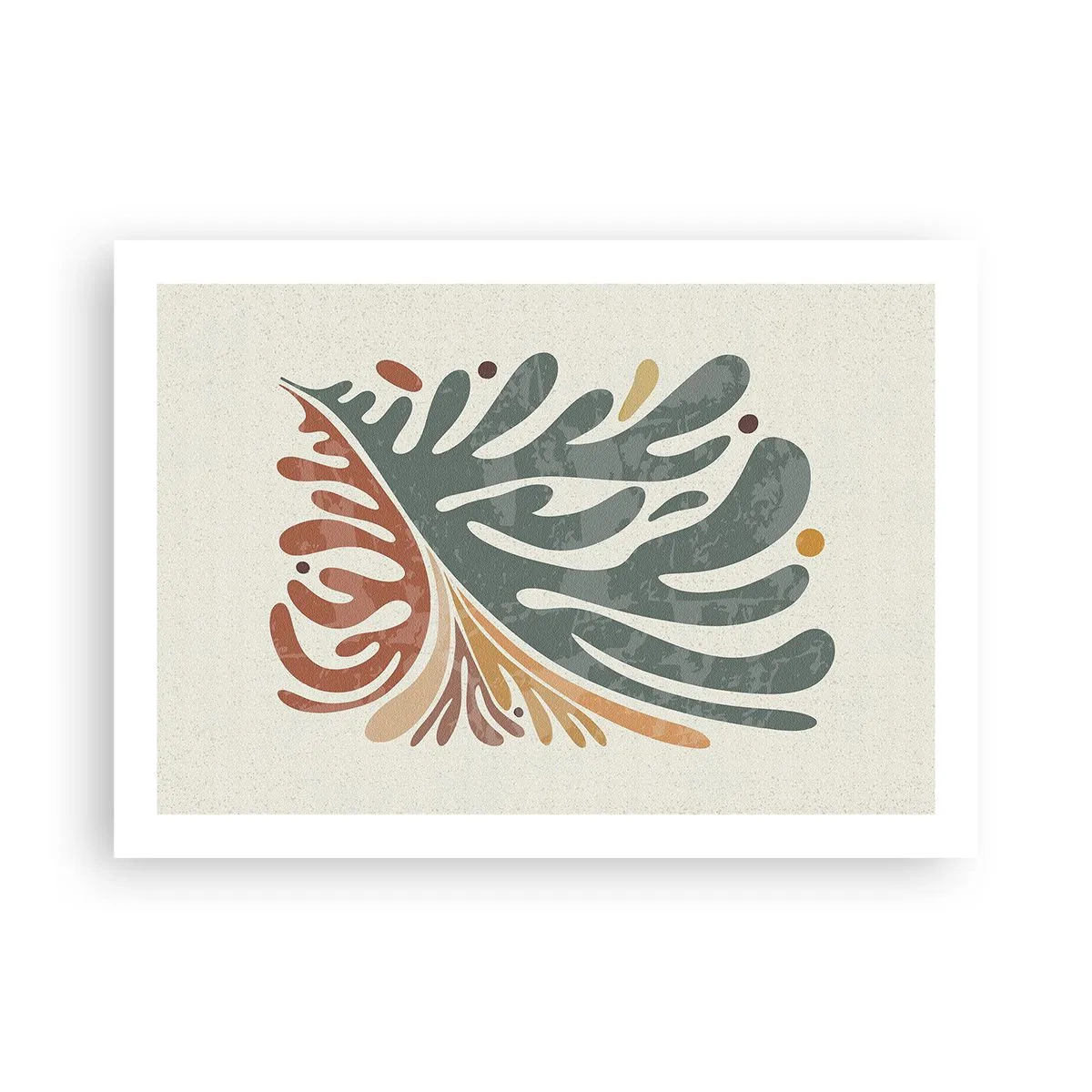 Plakat - Wielobarwny liść - 70x50 cm