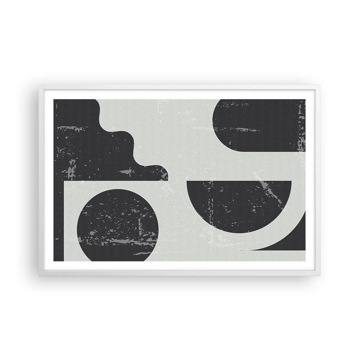 Plakat w białej ramie - Kompozycja ponad i pod - 91x61 cm