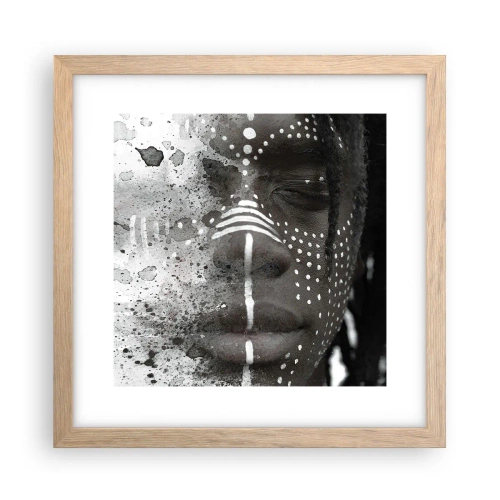 Plakat w ramie jasny dąb - Odkryj pierwotnego ducha - 30x30 cm