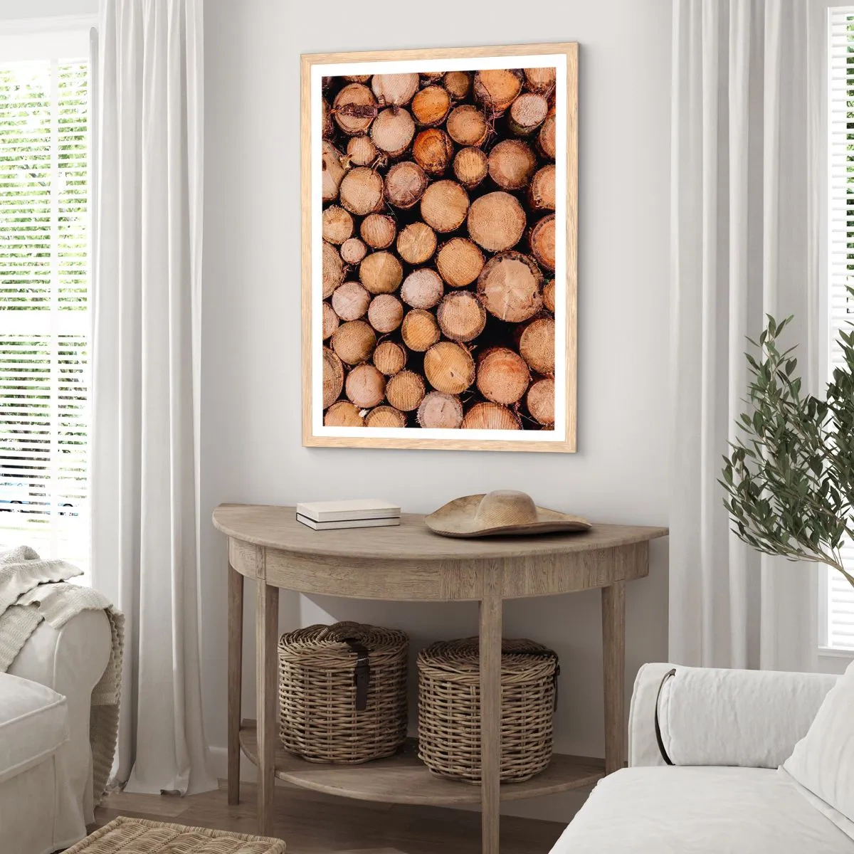 Plakat w ramie jasny dąb - Nowy początek - 30x40 cm