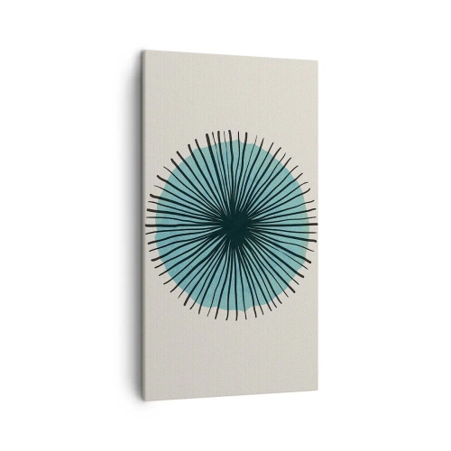 Obraz na płótnie - Promieniście na błękicie - 45x80 cm