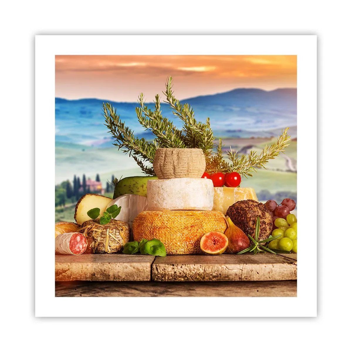 Plakat - Włoska radość życia - 50x50 cm