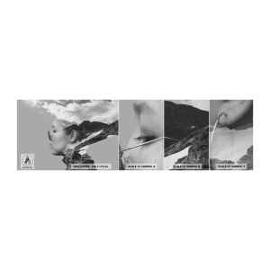 Fototapeta Próbka Samoprzylepna Deluxe Sticker - Portret górny i chmurny - Abstrakcja, Głowa Kobiety, Fantasy - 100x30 cm