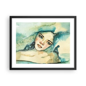Plakat w czarnej ramie - Am I blue? - 50x40 cm