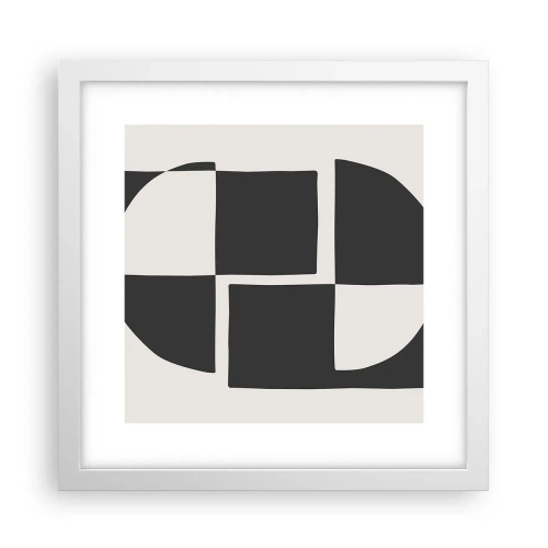 Plakat w białej ramie - Antyteza – synteza - 30x30 cm