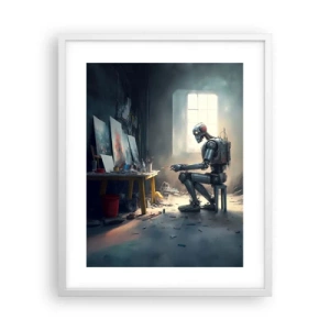Plakat w białej ramie - Akt kreacji - 40x50 cm