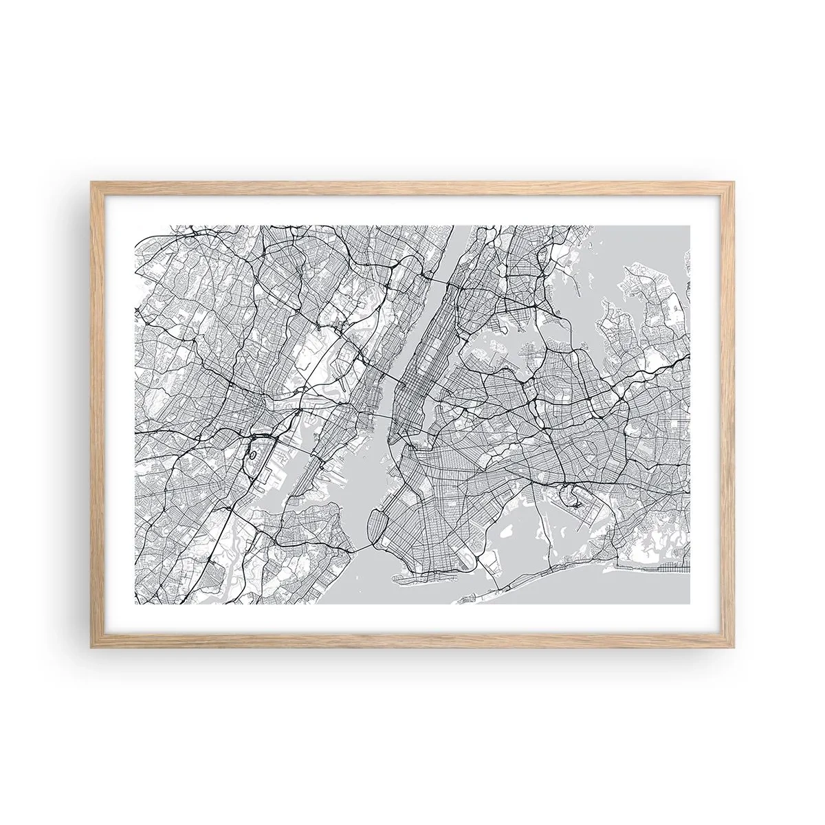 Plakat w ramie jasny dąb - Anatomia metropolii - 70x50 cm