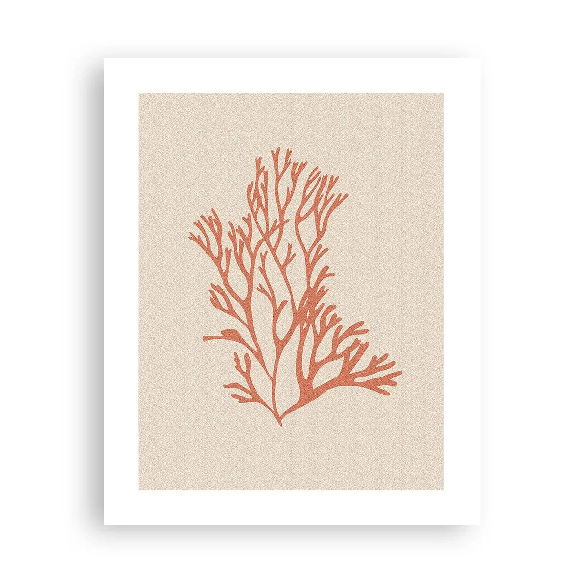 Plakat - Koralowy filigran - 40x50 cm