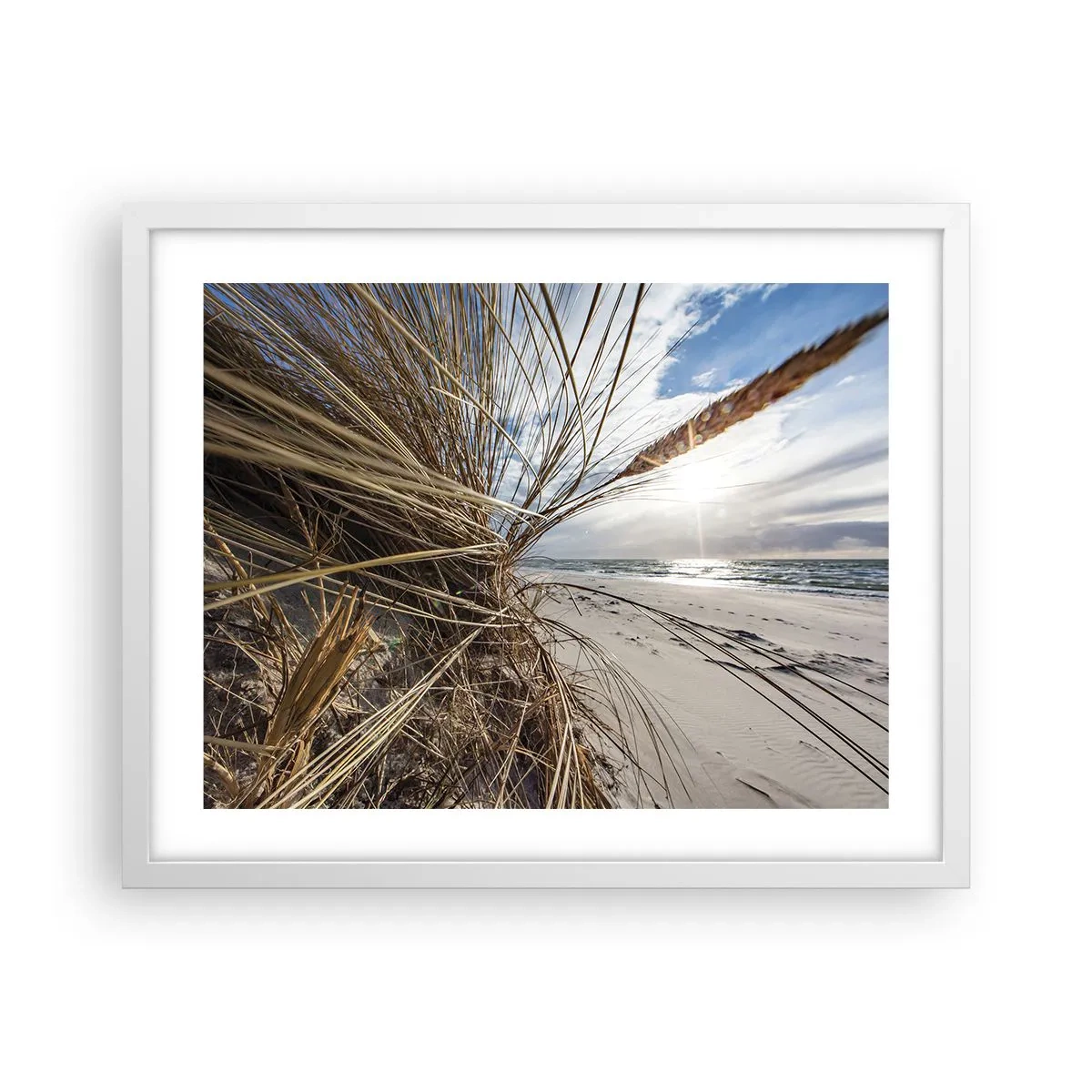 Plakat w białej ramie - Spotkanie żywiołów - 50x40 cm