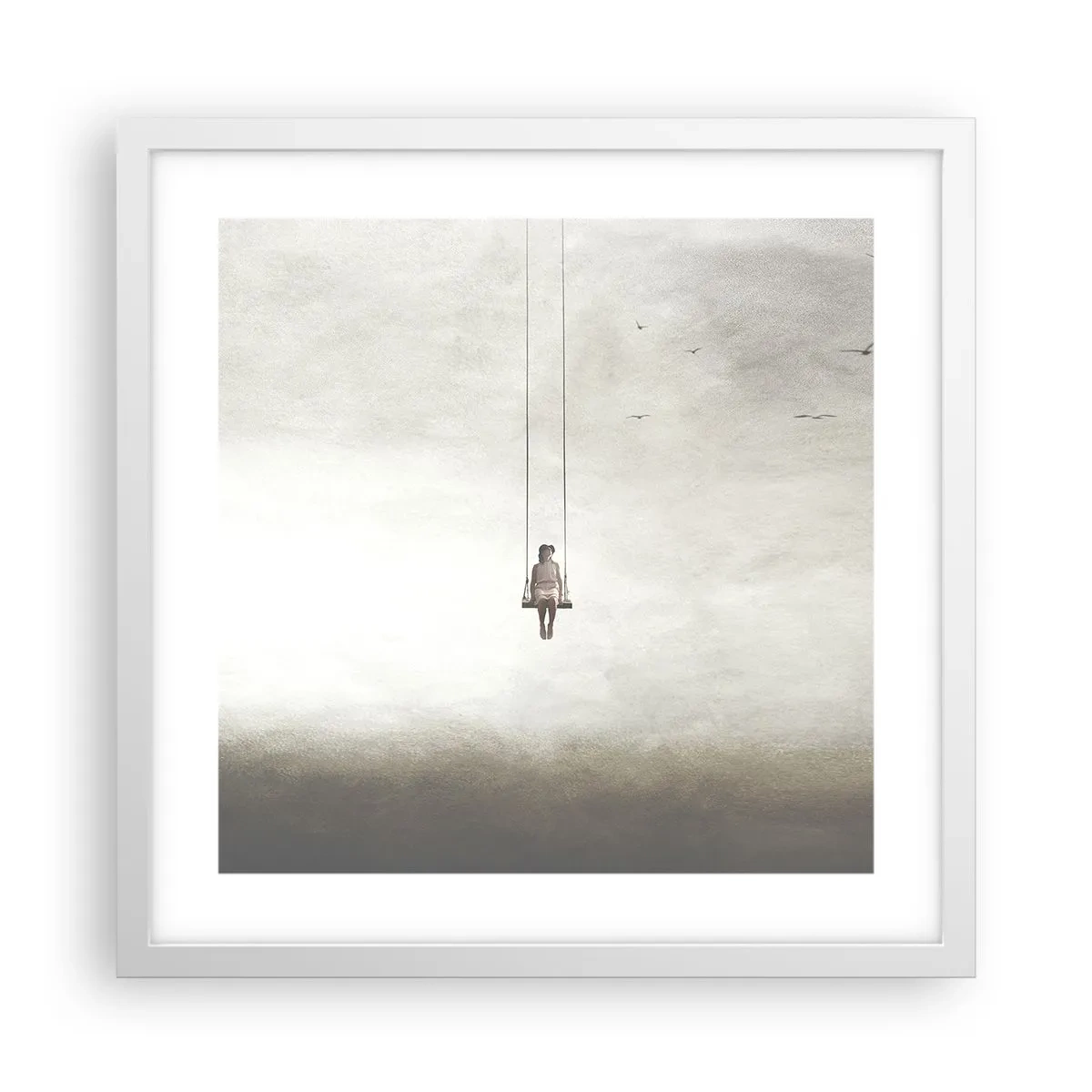 Plakat w białej ramie - Dziecko w nas - 40x40 cm