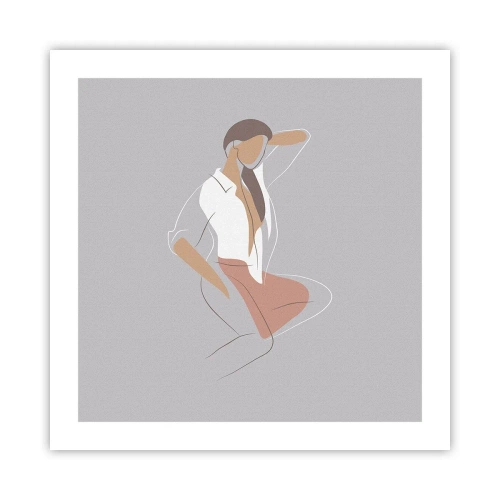 Plakat - Zarys wdzięku - 50x50 cm