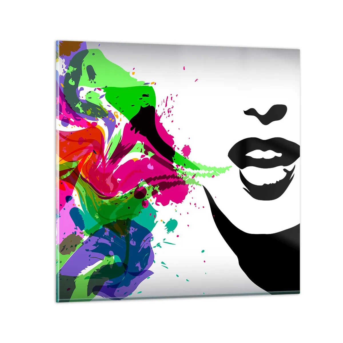 Obraz na szkle - Opowieść w kolorach tęczy - 50x50 cm