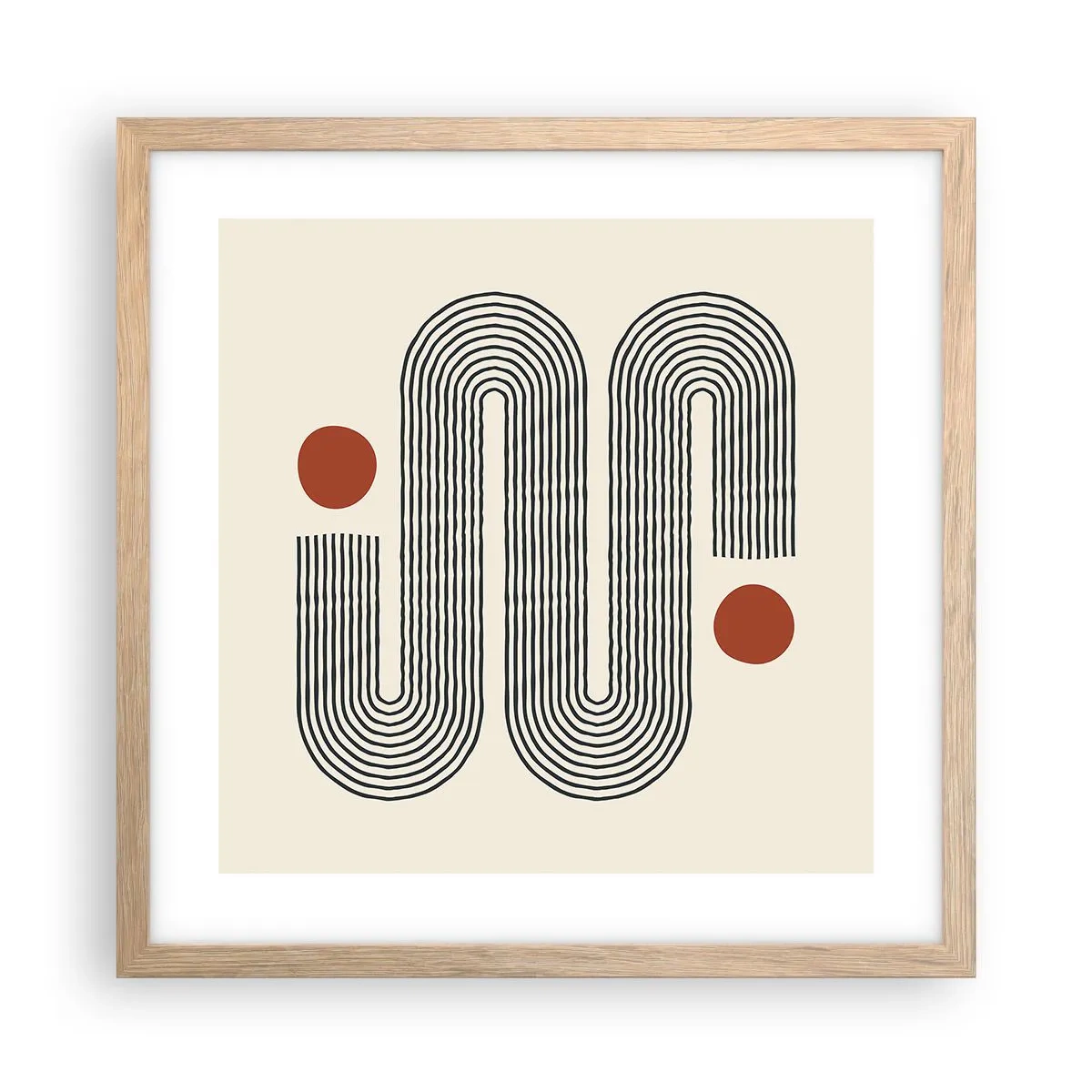 Plakat w ramie jasny dąb - Od początku do końca - 40x40 cm