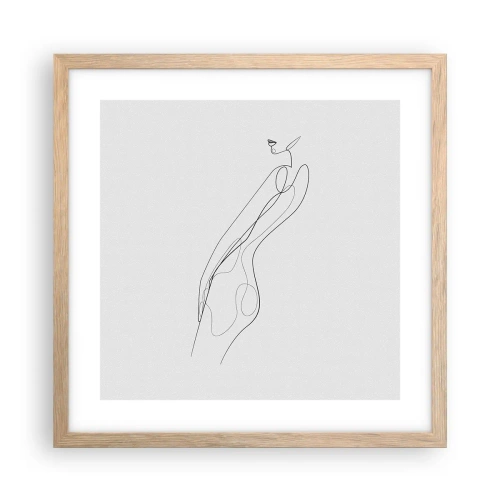 Plakat w ramie jasny dąb - Zaledwie obietnica - 40x40 cm