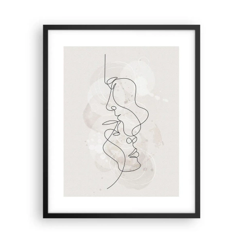 Plakat w czarnej ramie - Splątani w uścisku - 40x50 cm