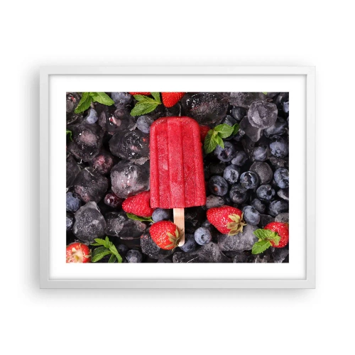 Plakat w białej ramie - Smak gorącego lata - 50x40 cm