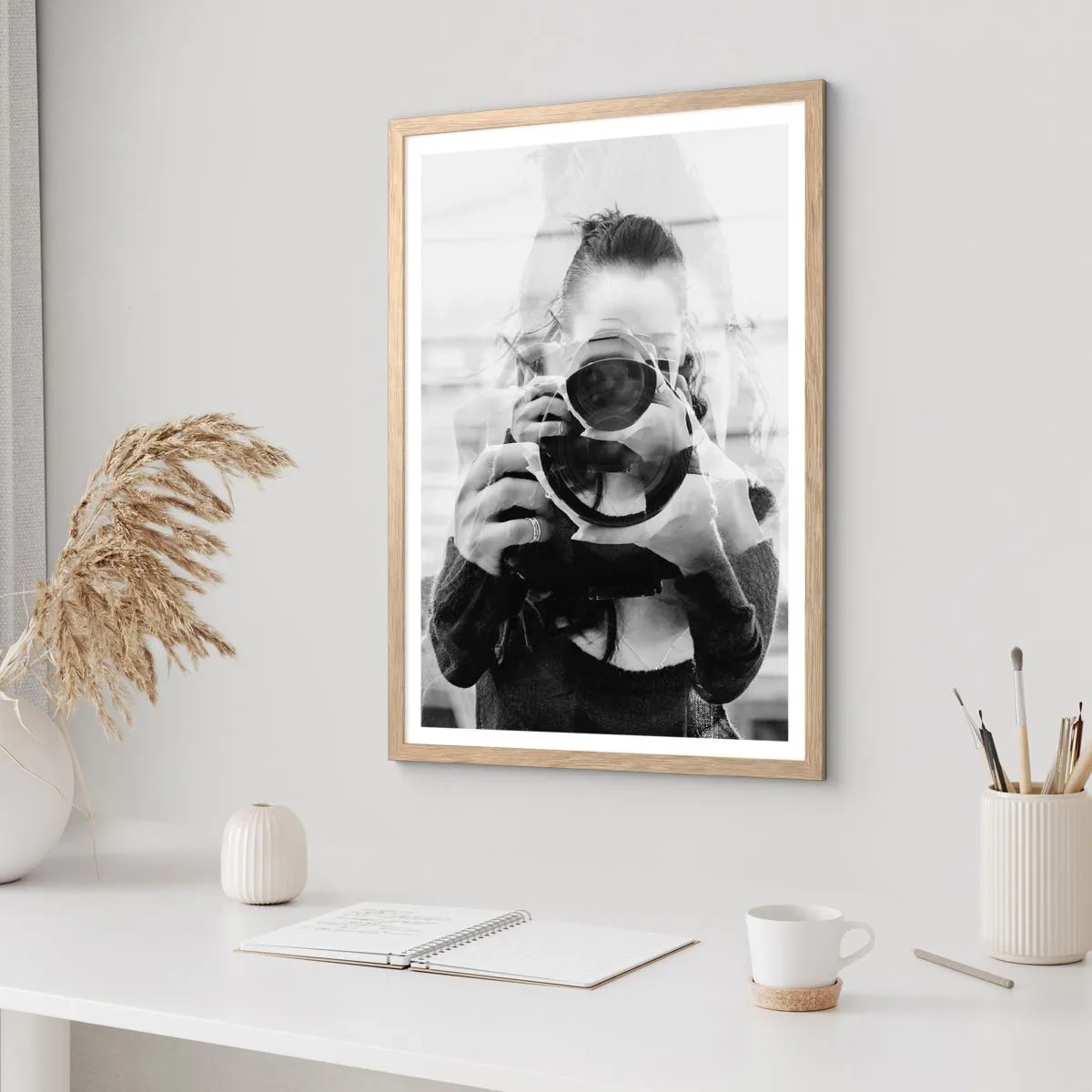 Plakat w ramie jasny dąb - Twórca i tworzywo - 50x70 cm