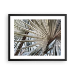 Plakat w czarnej ramie - Wachlarze w tropikach - 50x40 cm