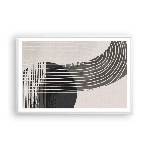 Plakat w białej ramie - Tam i z powrotem - 91x61 cm