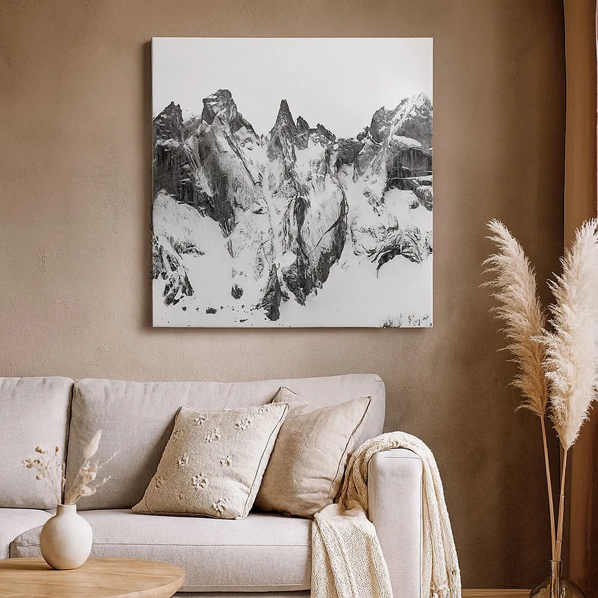 Obraz na płótnie - Granitowa groźna grań - 30x30 cm