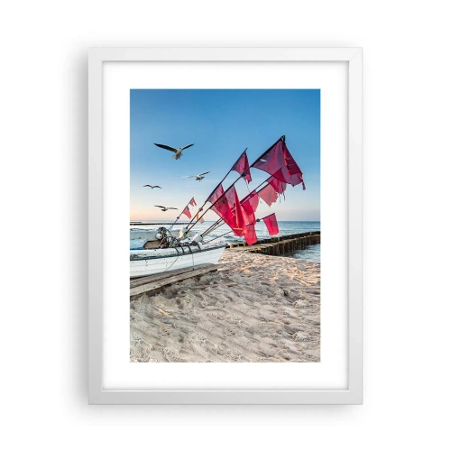 Plakat w białej ramie - Zasłużony odpoczynek - 30x40 cm