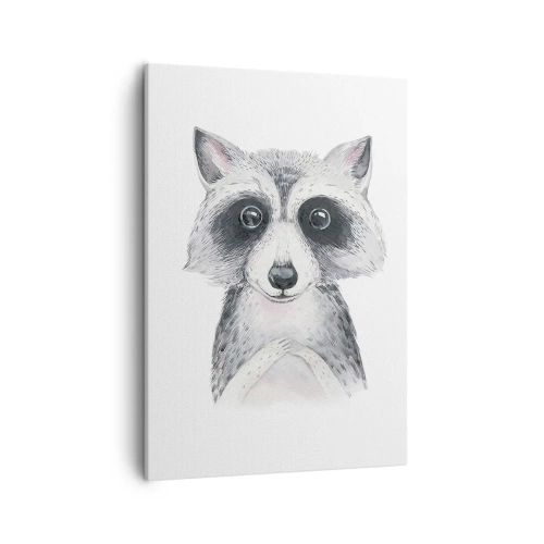 Obraz na płótnie - Uroczy szop narysowany akwarelą na białym tle - 50x70cm - Chwila na wzruszenie - Nowoczesna dekoracja ścienna do salonu, kuchni i sypialni ARTTOR