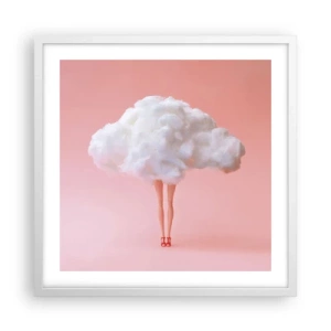 Plakat w białej ramie - Słodka obietnica - 50x50 cm