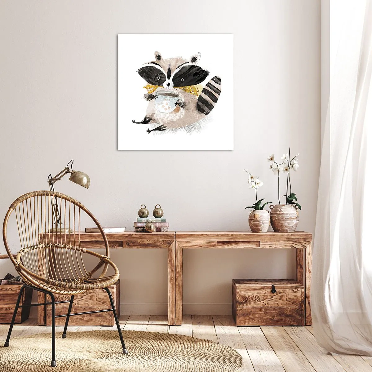 Obraz na płótnie - Mój przyjaciel szop - 40x40 cm