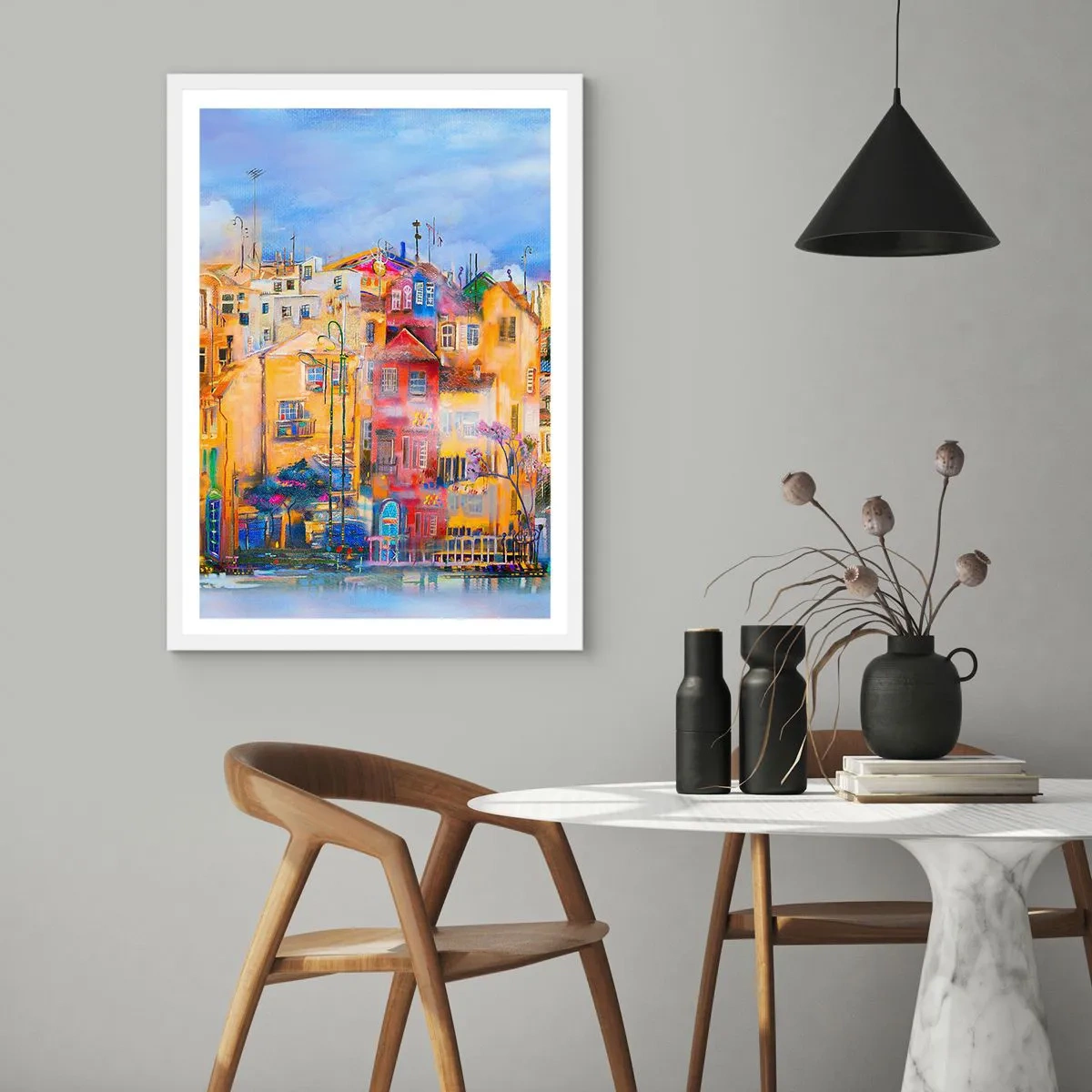 Plakat w białej ramie - Jesteśmy razem - 50x70 cm