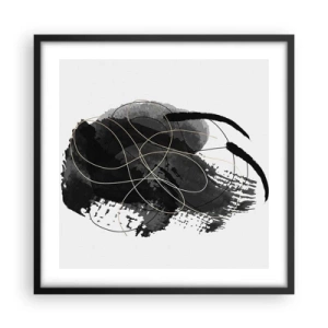 Plakat w czarnej ramie - Wysnute z czerni - 50x50 cm