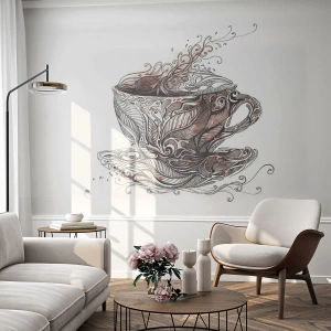 Fototapeta Samoprzylepna Deluxe Sticker - Herbata dobra na wszystko - Abstrakcja, Filiżanka, Espresso - 200x140 cm
