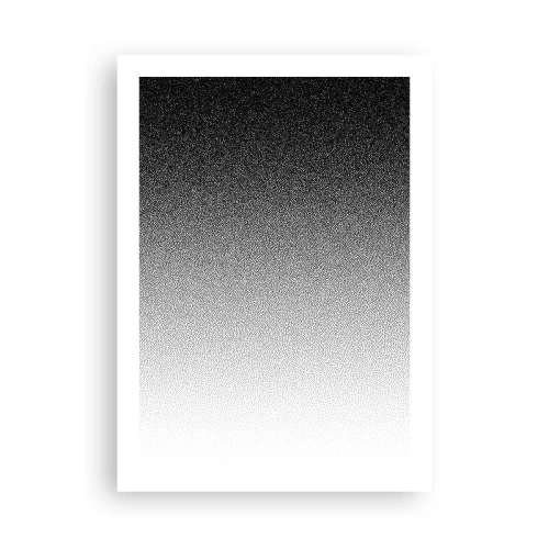 Plakat - Minimalistyczny gradient czerni i bieli w punktowym wzorze - 50x70cm - W stronę światła - Nowoczesna dekoracja ścienna do salonu, kuchni i sypialni ARTTOR